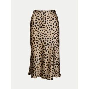 Realisation Par ✩ The Naomi Wild Things Silk Midi Skirt - S - Leopard Print